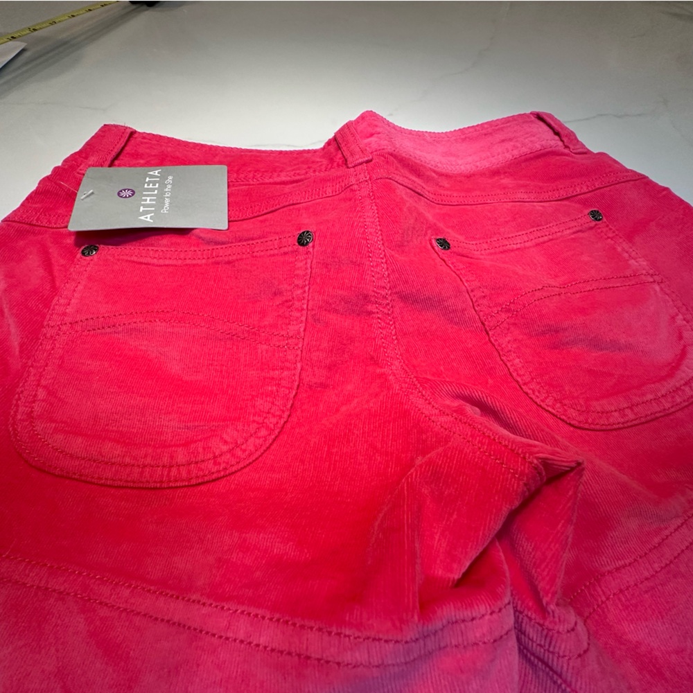 NWT Athleta Watermelon 98% Cotton Corduroy Srock Shorts Women’s 2 - Picture 5 of 10